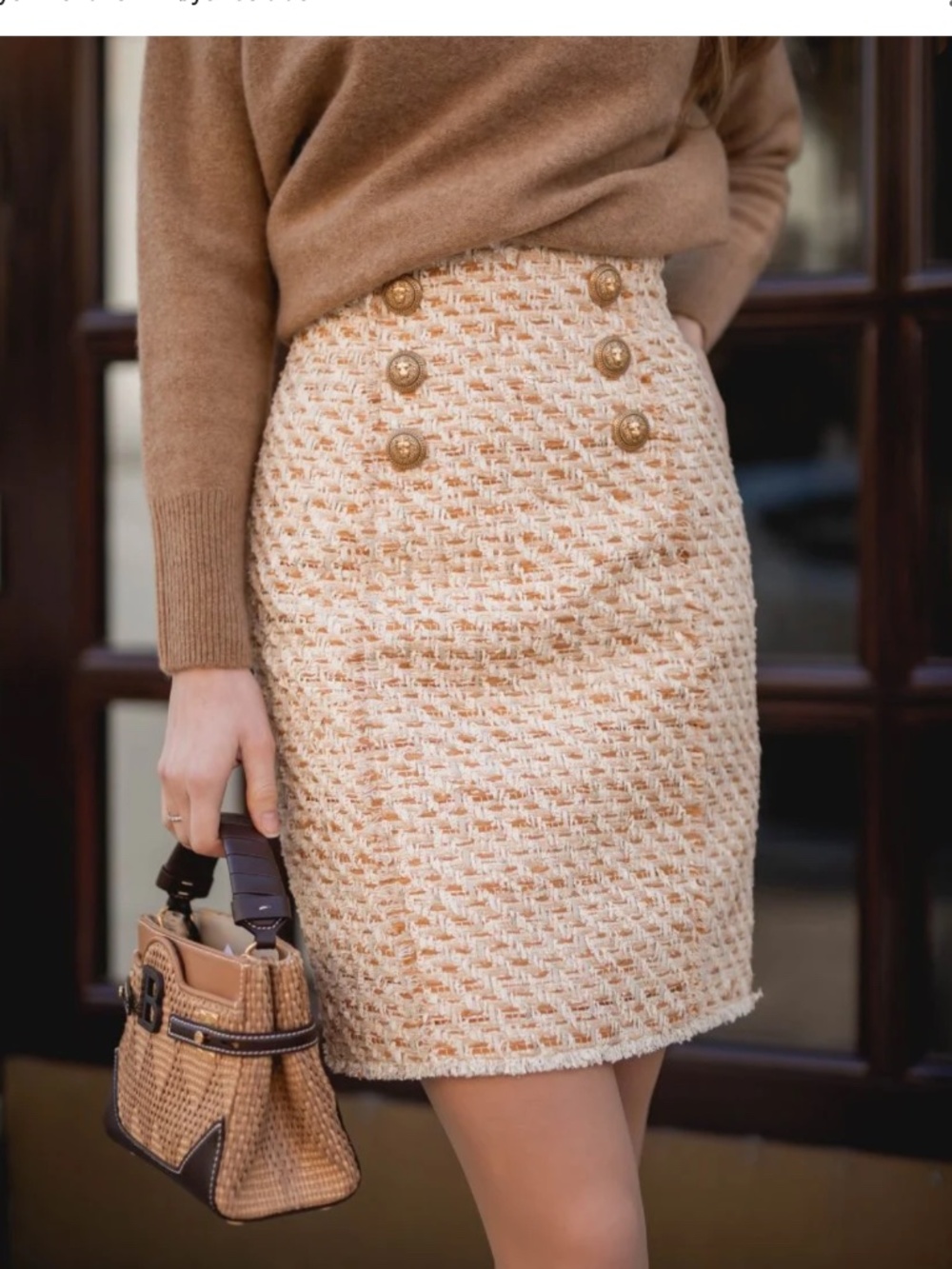 Balmain button-embellished tweed skirt - Picture 2 of 10